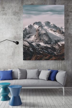 Karlı Dağlar Soyut Kanvas Canvas Tablo Dekoratif Tablolar