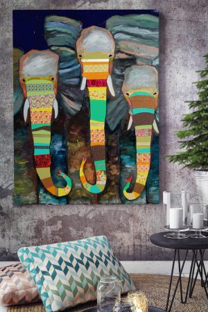 Renkli Filler Art Vektörel Soyut Kanvas Canvas Tablo Dekoratif Tablolar