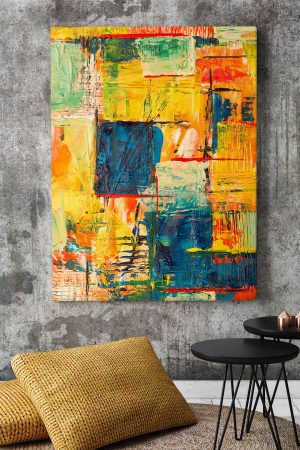 Çizgiler ve Renkler Soyut Kanvas Canvas Tablo Dekoratif Tablolar